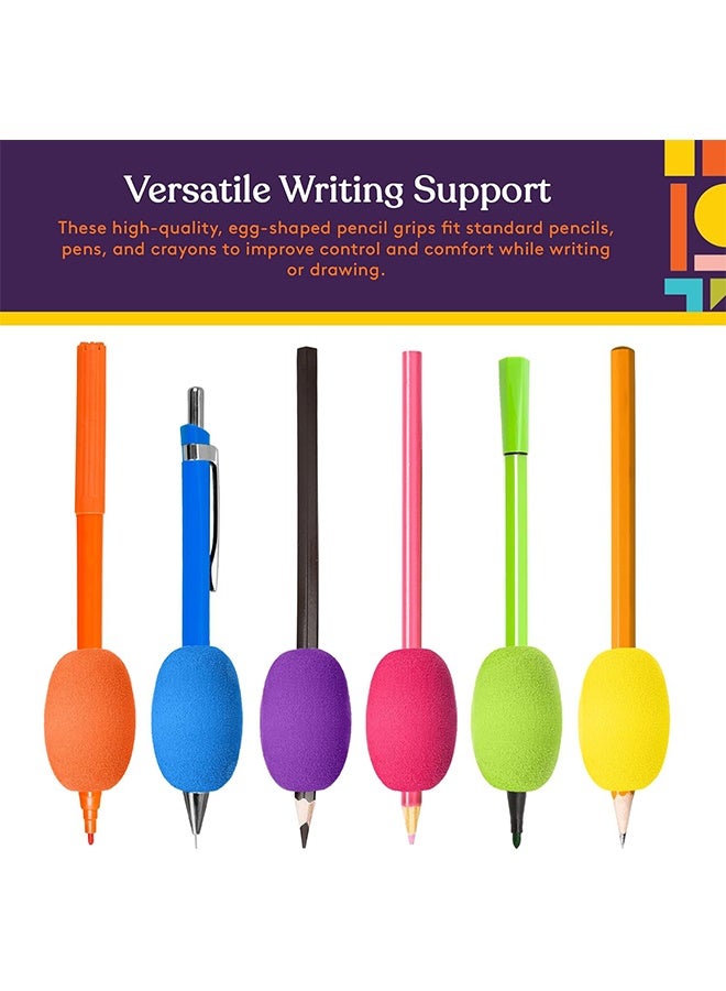 HY Special Supplies Egg Pen-Pencil Grips for Kids and Adults Colorful, Cushioned Holders for Handwriting, Drawing, Coloring - Ergonomic Right or Left-Handed Use - Reusable (6-Pack) - Image 4