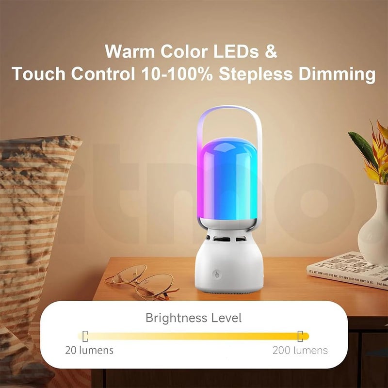 Ritmo Portable Camping Bluetooth Speaker Lantern Lamp led Light for Kitchen RGB Camping Lantern Speaker USB TypeC USB Charging Port for Night Stand - Image 4