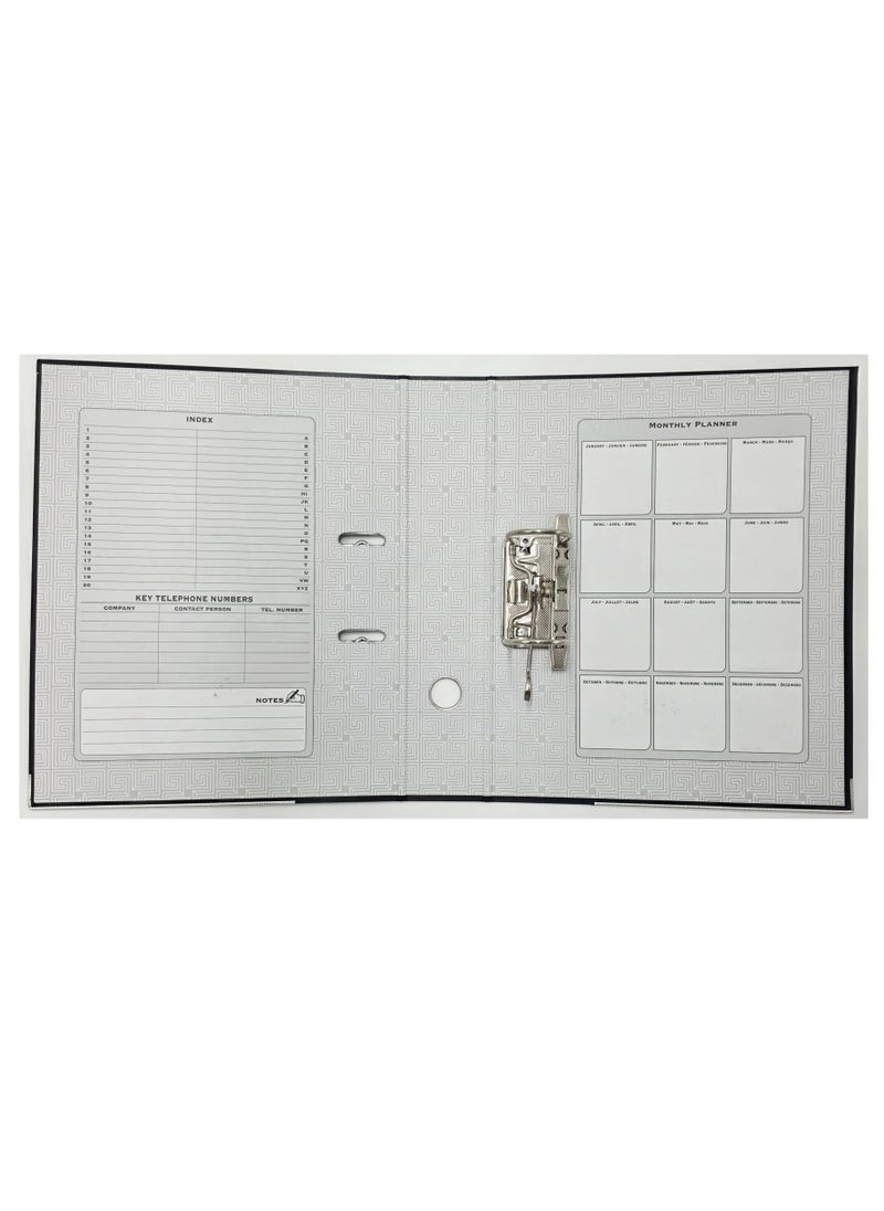 Alba Rado 6pcs Box File Alba Rado (Fixed) 3 inch (8cm spine) Size: F\S Color: Black with PVC (210x 330 mm)  - Image 3