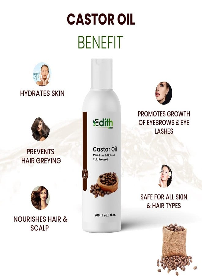 EDITH زيت الخروع المعصور على البارد | زيت الخروع لشعر صحي | زيت معصور على البارد للبشرة والشعر | زيت للشعر الصحي | خالٍ من الزيوت المعدنية والسيليكون | مناسب لجميع أنواع البشرة والشعر - Image 5
