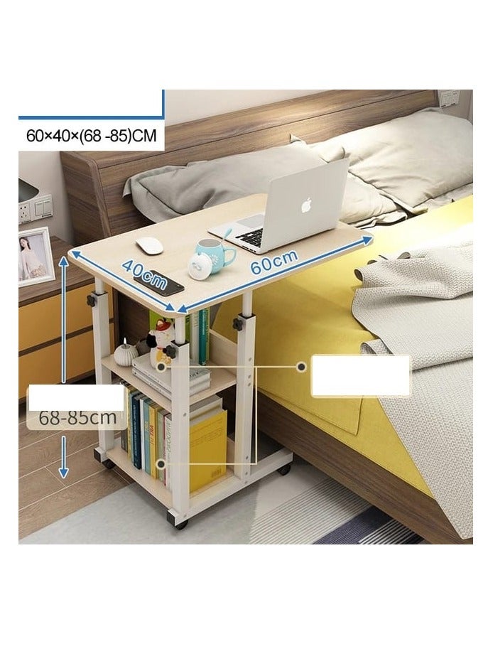 Generic Bedside Mobile End Table with Adjustable Height with Wheels  - Image 2
