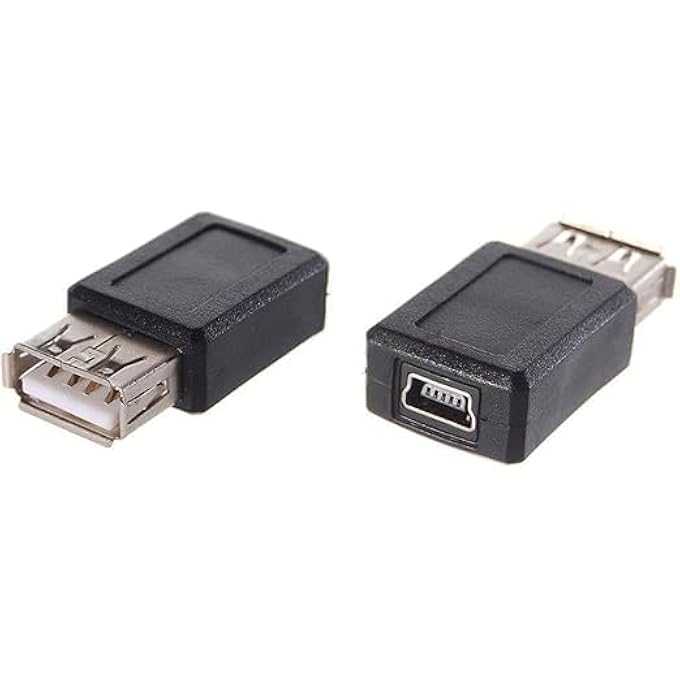 rayihni NEW USB 2.0 TYPE A TO MINI 5 PIN B FEMALE CONVERTER ADAPTOR - 1X
