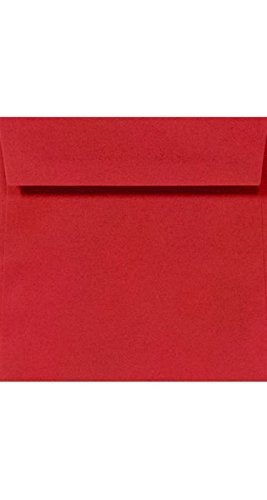 LUXPaper أظرف دعوة مربعة من LUXPaper | تقشير وضغط | 4" × 4" | أحمر الياقوت | ورق 80lb. للنص | 50 قطعة - Image 4