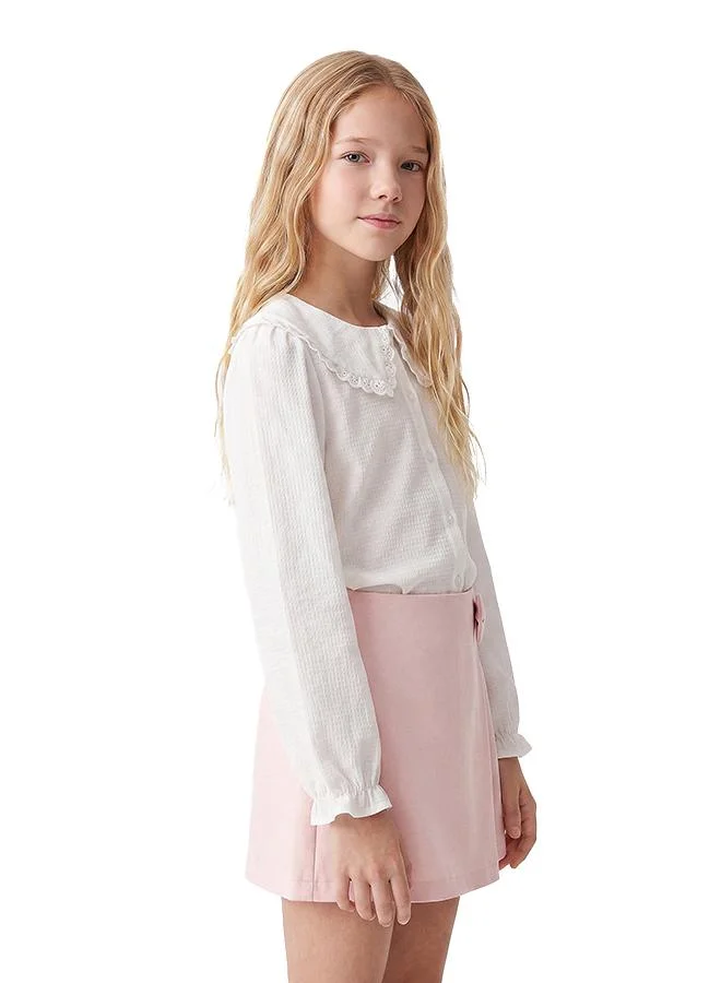 كوتون Peter Pan Neck Blouse