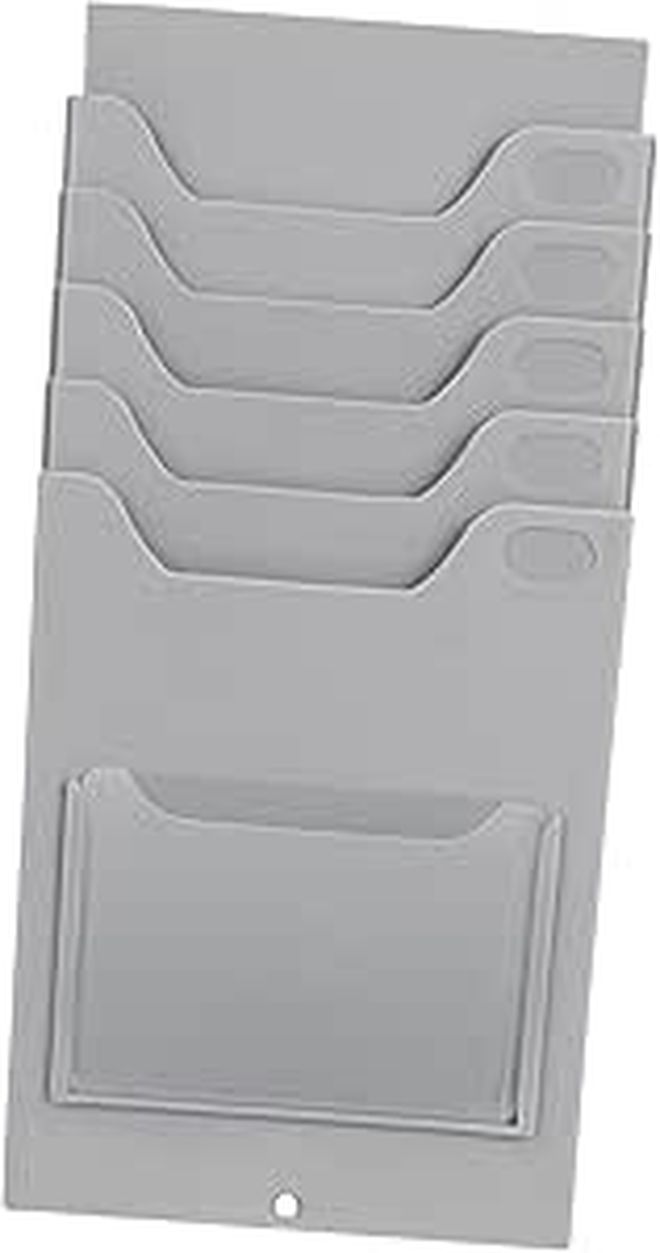 Plastic Adjustable Card Rack Wall Organizer Holder for Office Multiple Cards - Image 1