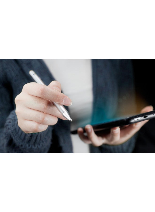 BoxWave قلم ستايلس BoxWave متوافق مع سامسونج جالاكسي S20 5G - قلم ستايلس نشط AccuPoint، قلم إلكتروني برأس فائق الدقة لسامسونج جالاكسي S20 5G - فضي معدني - Image 3