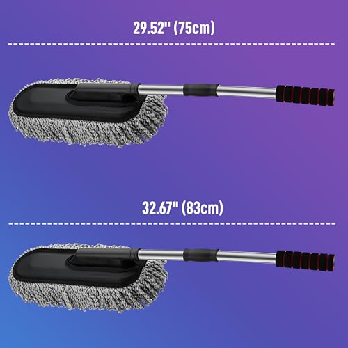iWagon- Super Soft Car Cleaning Multipurpose Car Cleaner Brush Exterior and Interior Extendable Handle for Cleaning - Image 4