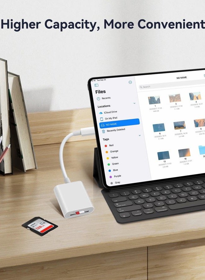WNXSLOAD قارئ بطاقة SD USB C، محول بطاقة SD مع فتحتين لبطاقات لـ iPhone 15 Pro، iPad Mac، لابتوب Android MacBook، USB-C/TypeC، قارئ بطاقة الذاكرة - Image 5