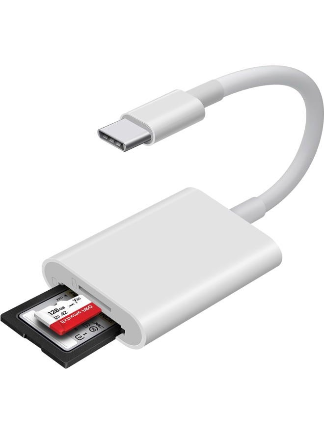 WNXSLOAD قارئ بطاقة SD USB C، محول بطاقة SD مع فتحتين لبطاقات لـ iPhone 15 Pro، iPad Mac، لابتوب Android MacBook، USB-C/TypeC، قارئ بطاقة الذاكرة - Image 1