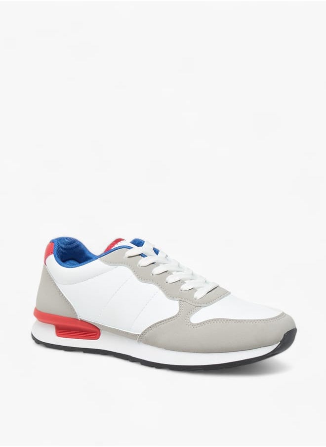 LBL by Shoexpress Men Colourblock Sneakers with Lace-Up Closure  - Image 2