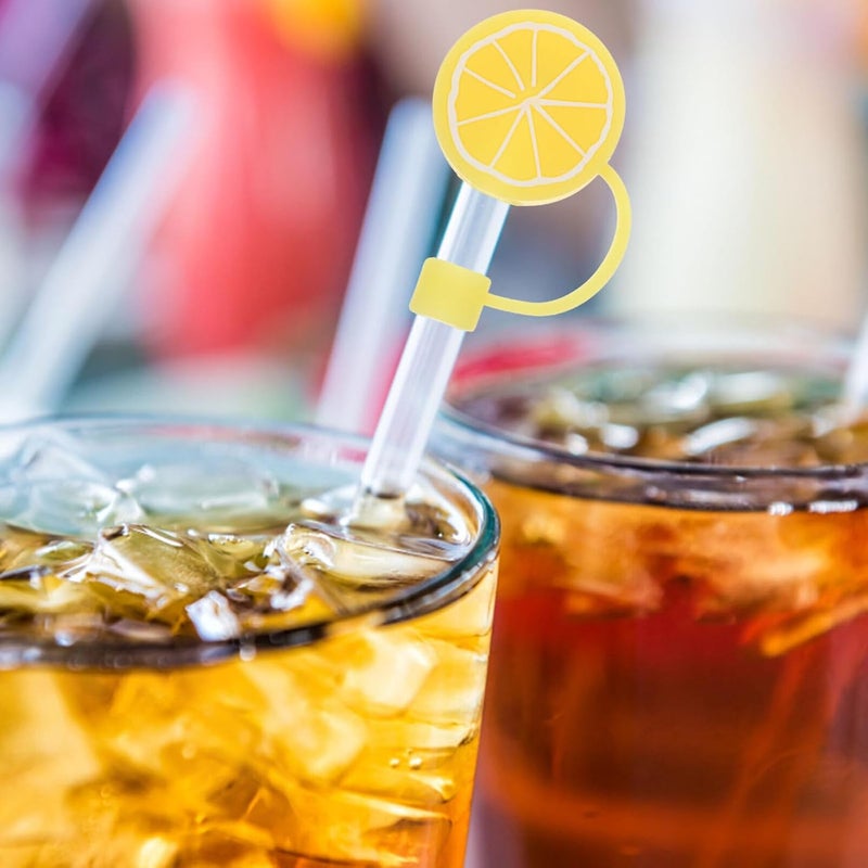 klarako Silicone Straw Cap 3Pcs Lemon Straw Covers Reusable Silicone Straw Toppers Drinking Straw Covers Cap Straw Plugs for Tumblers Lemon Straw Topper - Image 5
