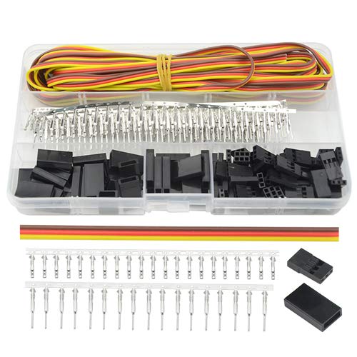 WMYCONGCONG 30 Kits Servo Plug Connector Servo Cable Wire Connector Male Female Kit w 16Ft 22Awg Servo Wire Compatible with JR Futaba Style Servo Connector - Image 1