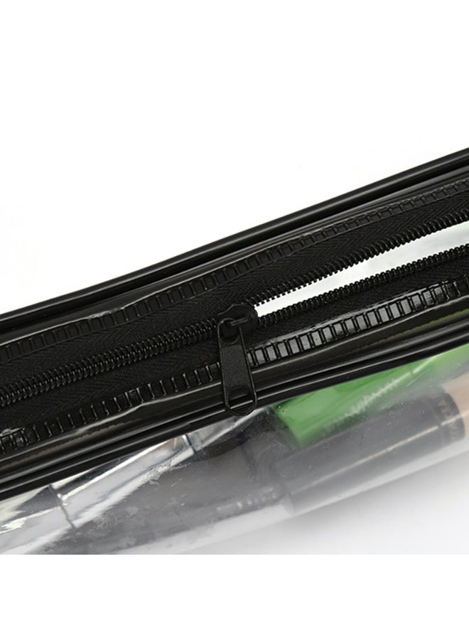 Storage Pencil Case Pen Bag Clear Case Marker Pouch Multifonction Organizer Box Transparent Case, Travel Makeup Bag/Office/College School/Gift for Adults Teen Girl Boy（white、black） - Image 5