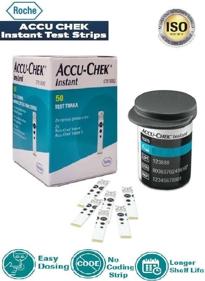 INSTANT 50-Piece Accu Chek Instant Test Strip Set  - Image 1