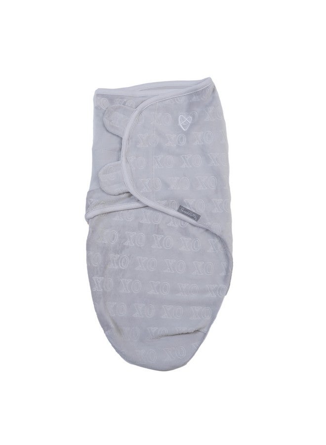 SwaddleMe by Ingenuity Original Swaddle in Velboa - Size Small/Medium, 0-3 Months, 1-Pack (Hugs & Kisses) - Image 1