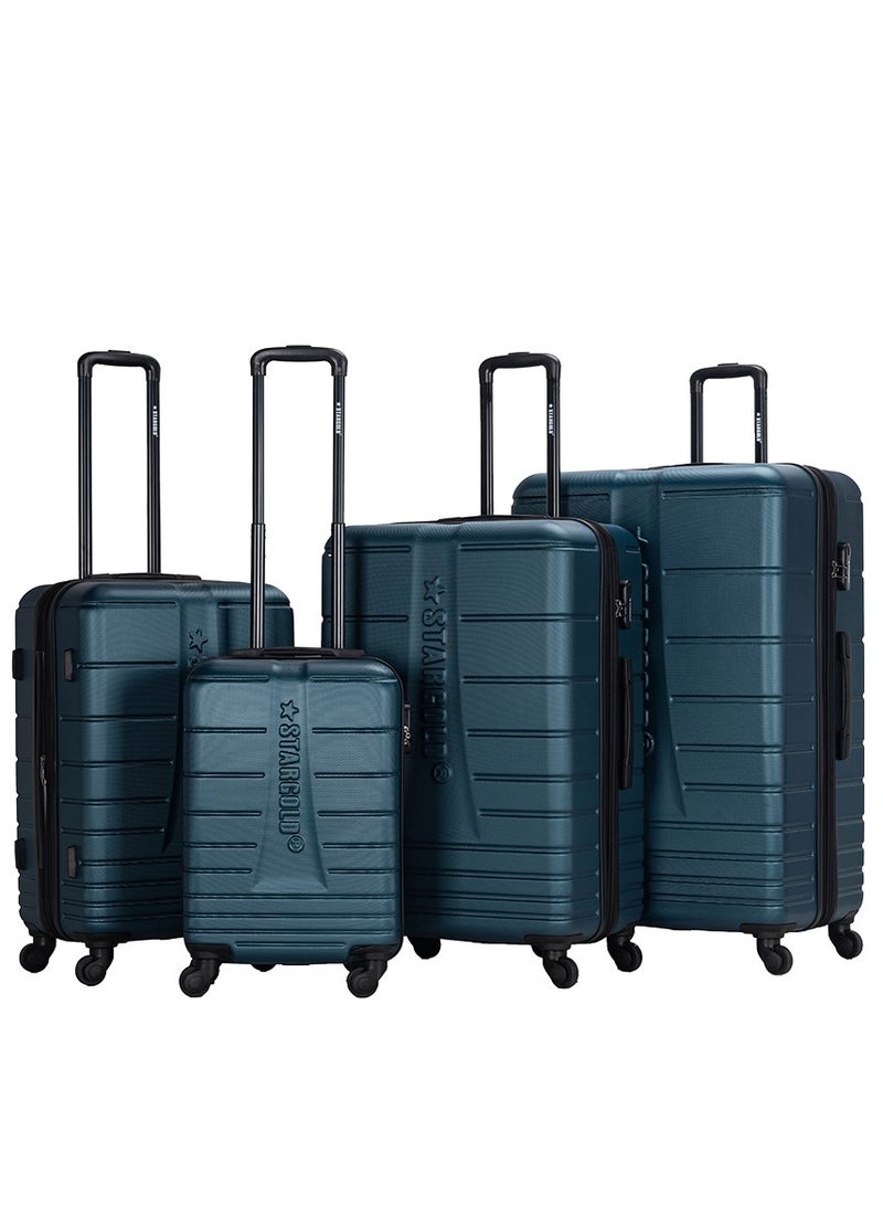 ستارجولد 4 عبوات من عربة أمتعة مقفلة ذات رقم دوار للجانب الصلب - Image 1