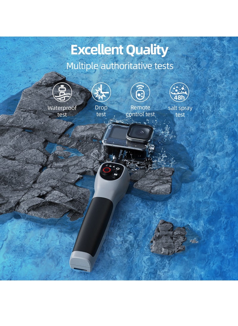 TELESIN - The selfie stick of the underwater remote control camera has a total length of 85cm and supports shooting, mode switching, remote control on/off, and other functions. It can be used in water depths within 30 meters and supports multiple models: GoPro 12/11/10/9/8 - Image 1