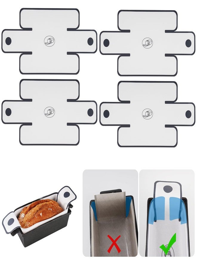 ان اي هوم بطانات قوالب خبز سيليكون من NiHome، عبوة من 4 قطع (أبيض) - Image 1