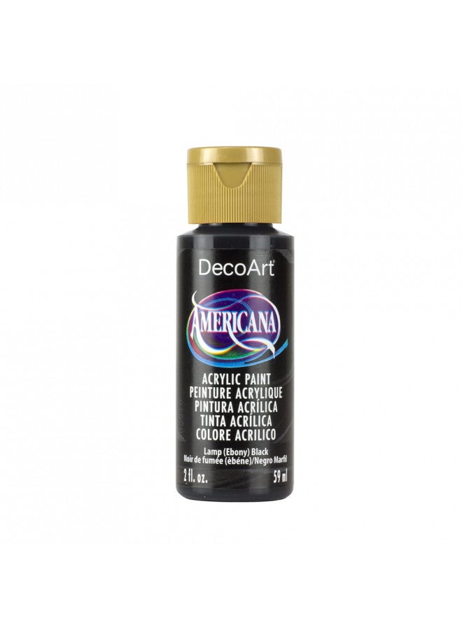 DecoArt Americana Acrylic Paint, 2-Ounce, Lamp Black (DAO67-3) - Image 1