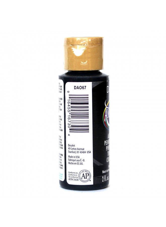 DecoArt Americana Acrylic Paint, 2-Ounce, Lamp Black (DAO67-3) - Image 2