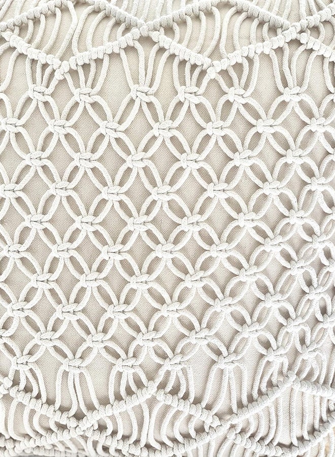 HMK CRAFTS وسادة مكرمية بوهيمية رائعة، غطاء مثالي للأريكة، الكنبة، السرير، والمقعد - Image 3