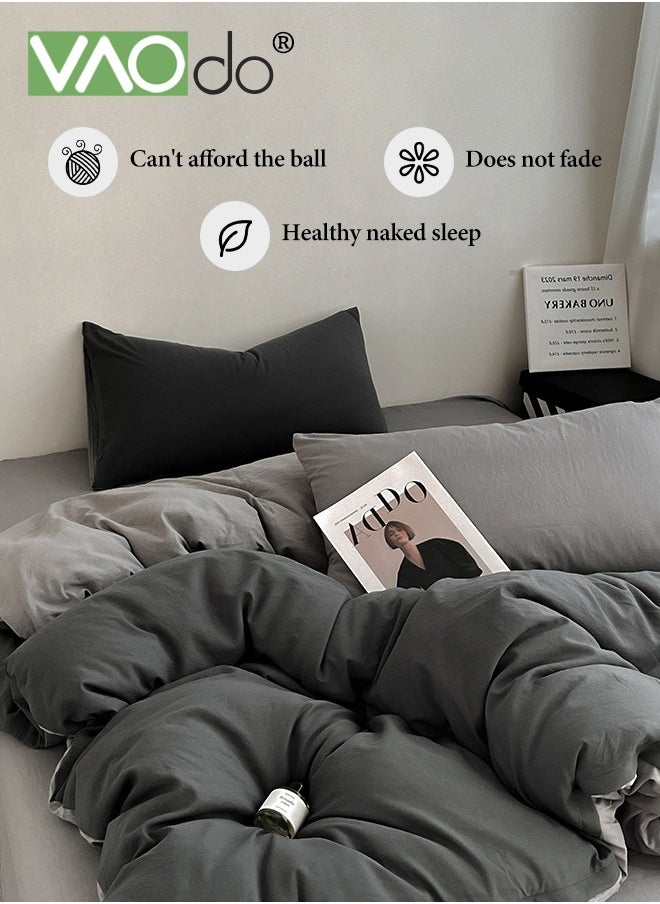 VAOdo - 4PCS Bedding Queen Fitted Sheet Set  Deep Pocket Soft Microfiber -Shrinkage and Fade Resistant Comforter Set Skin Friendly Bedding Set Including Fitted Sheet Duvet Cover and 2 Pillows Comforter Sets - Image 1
