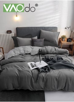 VAOdo 4PCS Bedding Queen Fitted Sheet Set  Deep Pocket Soft Microfiber -Shrinkage and Fade Resistant Comforter Set Skin Friendly Bedding Set Including Fitted Sheet Duvet Cover and 2 Pillows Comforter Sets  - Image 1