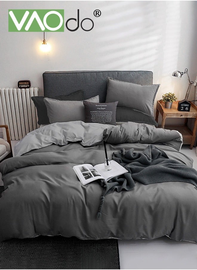 VAOdo - 4PCS Bedding Queen Fitted Sheet Set  Deep Pocket Soft Microfiber -Shrinkage and Fade Resistant Comforter Set Skin Friendly Bedding Set Including Fitted Sheet Duvet Cover and 2 Pillows Comforter Sets - Image 1