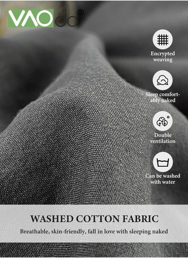 VAOdo - 4PCS Bedding Queen Fitted Sheet Set  Deep Pocket Soft Microfiber -Shrinkage and Fade Resistant Comforter Set Skin Friendly Bedding Set Including Fitted Sheet Duvet Cover and 2 Pillows Comforter Sets - Image 1