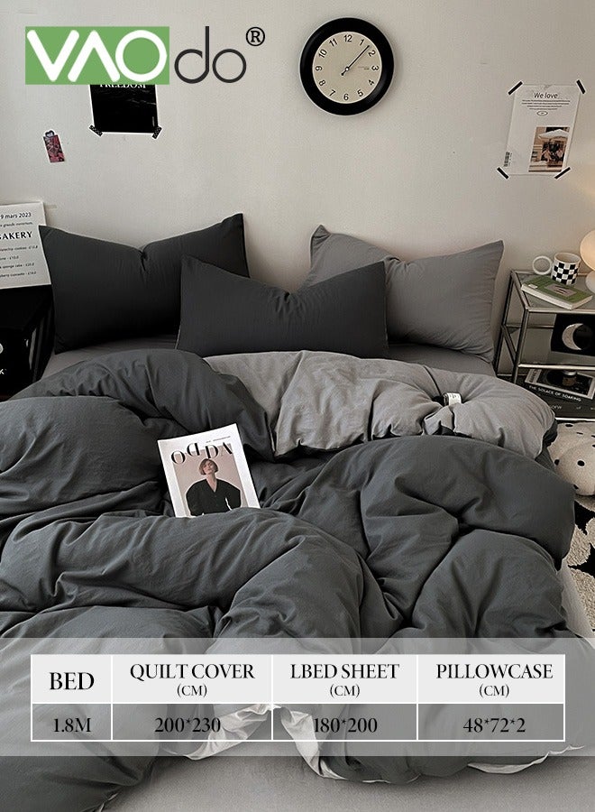 VAOdo - 4PCS Bedding Queen Fitted Sheet Set  Deep Pocket Soft Microfiber -Shrinkage and Fade Resistant Comforter Set Skin Friendly Bedding Set Including Fitted Sheet Duvet Cover and 2 Pillows Comforter Sets - Image 1