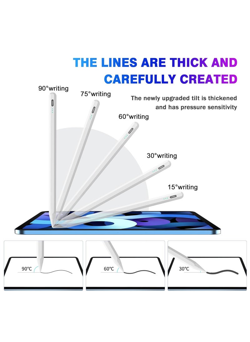 Stylus Pen for iPad 10th 9th Generation, Fast Charging Apple iPad Pencil with Palm Rejection, Compatible with iPad 2018-2024 10th/9th/8th/7th/6th Generation, iPad Pro 13 inch M4/12.9 inch/11 inch, iPad Air 3/4/5/M2, iPad - Image 4