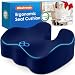 BlissTrends Seat Cushion52in Thick Memory Foam Cushions for Office Chair Car Seat Airplane Relieving Pressure Tailbone Sciatica Back Pain for Long Sitting Office Workers Car Drivers Blue - Image 2
