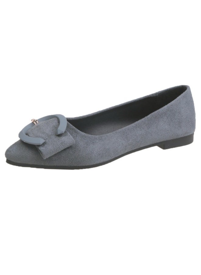 Rup Art Women’s Korean Style Flats – Lightweight Slip-On Office Shoes with Buckle – Casual & Comfortable for Long Walks  - Image 1