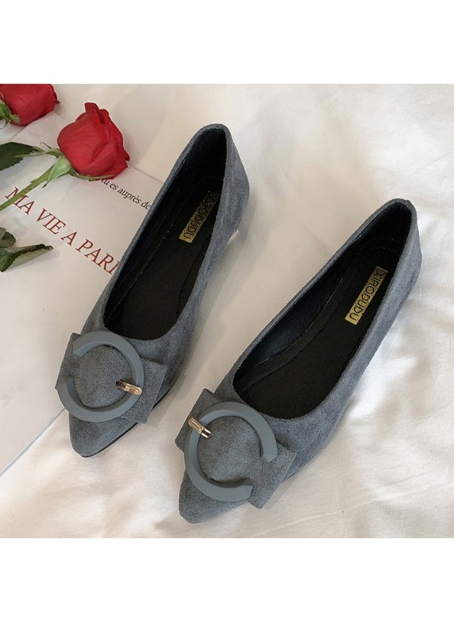 Rup Art Women’s Korean Style Flats – Lightweight Slip-On Office Shoes with Buckle – Casual & Comfortable for Long Walks  - Image 2