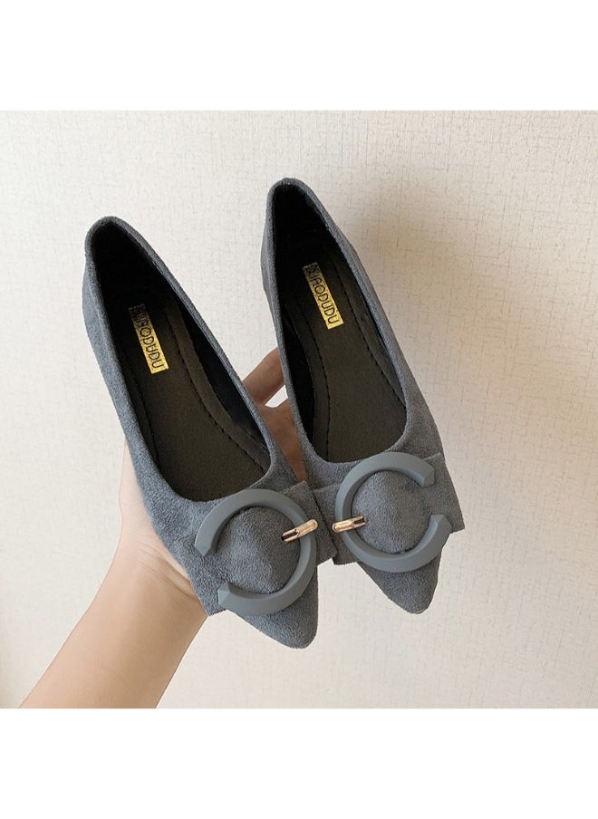 Rup Art Women’s Korean Style Flats – Lightweight Slip-On Office Shoes with Buckle – Casual & Comfortable for Long Walks  - Image 3