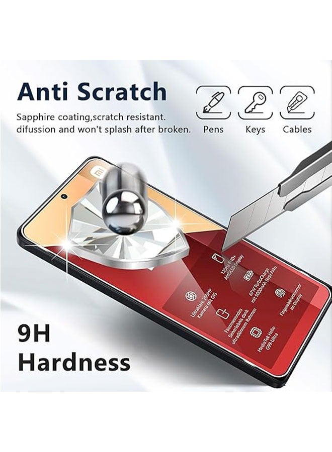 Funrae Screen Protector for Xiaomi Redmi Note 13 Pro 4G / POCO M6 Pro 4G for Tempered Glass, 2 9H Hardness Films and 2 Ultra-HD Camera Protectors, 0.33mm Scratch Resistant - Image 2
