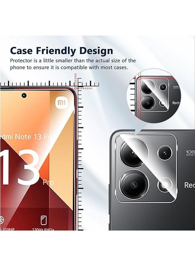 Funrae Screen Protector for Xiaomi Redmi Note 13 Pro 4G / POCO M6 Pro 4G for Tempered Glass, 2 9H Hardness Films and 2 Ultra-HD Camera Protectors, 0.33mm Scratch Resistant - Image 5