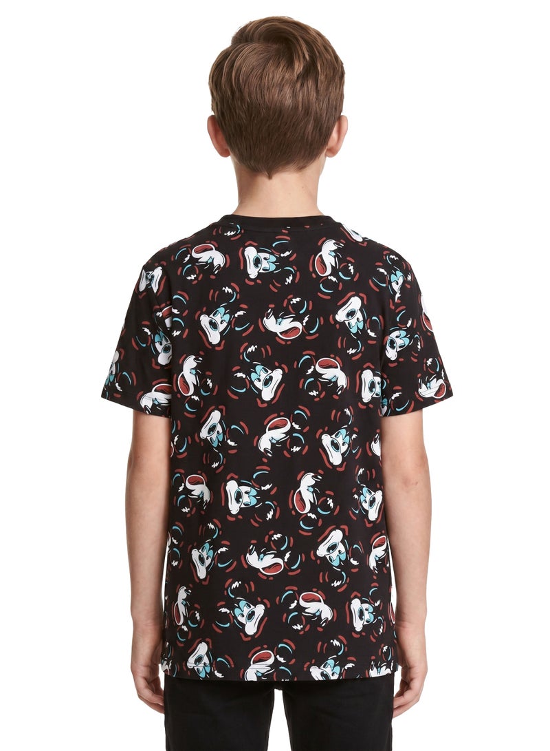 Disney Mickey Mouse Teen Boys’ Oversized Drop Shoulder T-Shirt – All-Over Print Casual Relaxed Fit Tee - Image 3