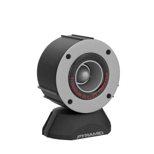Pyramid 300 Watt Marine Tweeter Speaker - 3.75” Aluminum Bullet Horn w/ 1” Titanium Dome Tweeter, 2k-25kHz Frequency Response, 4 Ohm Impedance, Heavy Duty 20 Oz. Magnet Structure -TW28 (Pair) - Image 4