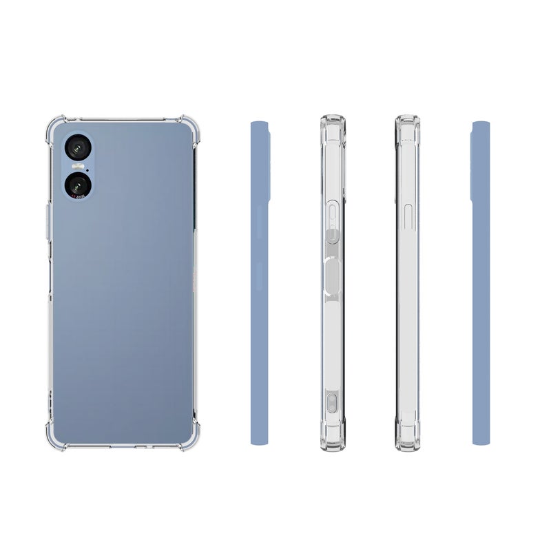 HuHa Case Cover For Sony Xperia 5 VI Shockproof Non-slip Thickening TPU Phone Case(Transparent) - Image 2