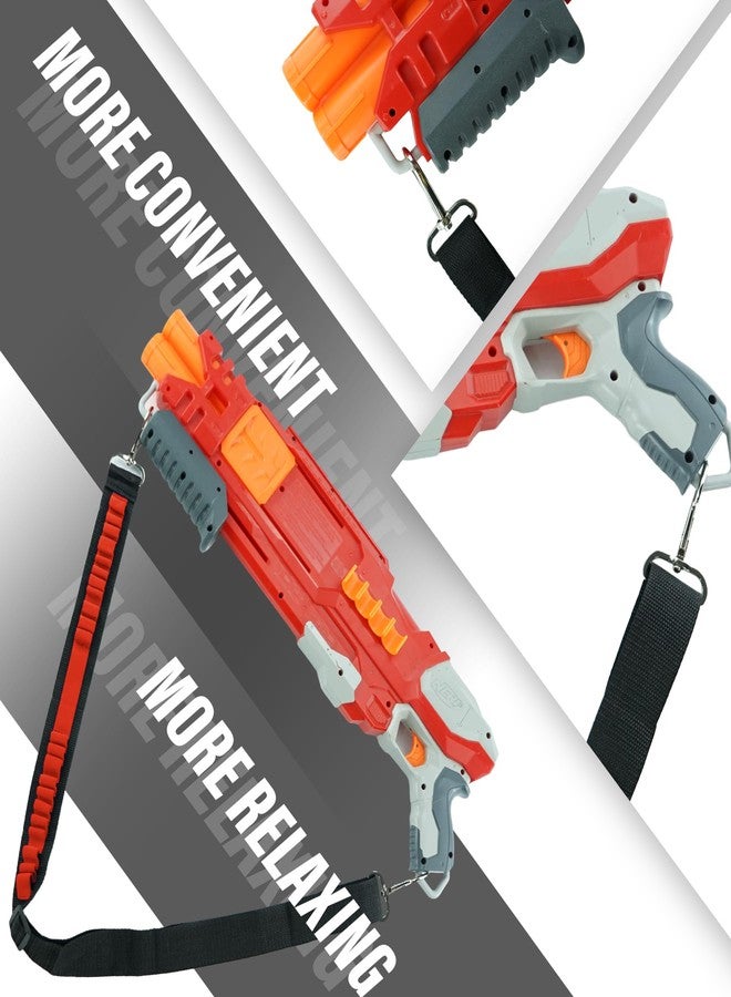 WALWAL Elite Tactical Toy Bullet Bandolier，Adjustable High Capacity Dart Carrier Compatible for Nerf Elite Blasters - Foam Ammunition Game Accessory with Elastic Rope (Bandolier Only,Red) - Image 5
