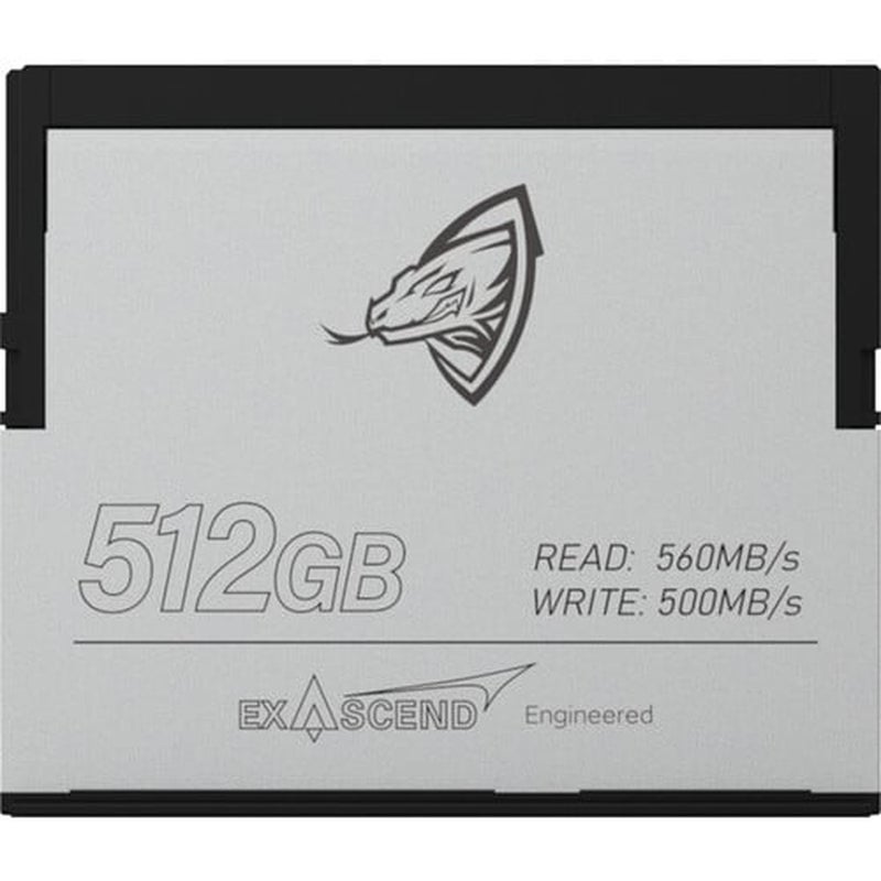 Exascend Archon CFast 2.0 Card, 512GB / Read: 560 MB/s, Write: 500 MB/s (Red Komodo 6K) - Image 1