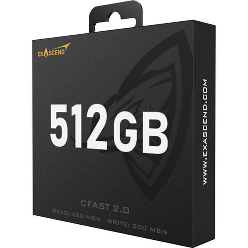 Exascend Archon CFast 2.0 Card, 512GB / Read: 560 MB/s, Write: 500 MB/s (Red Komodo 6K) - Image 2