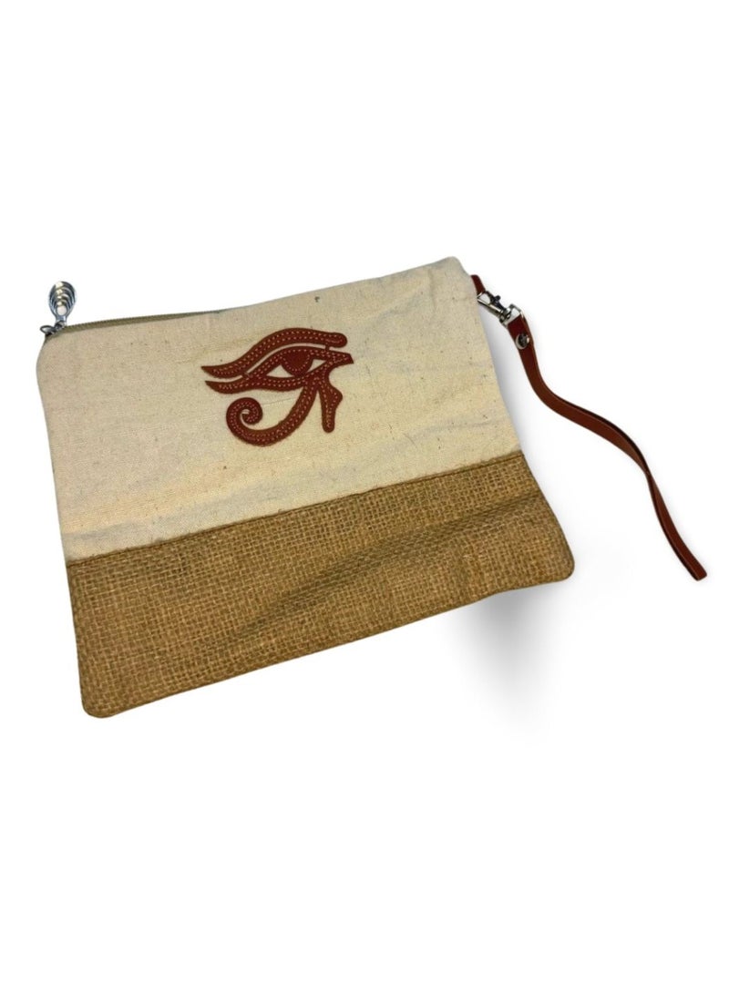 Ancient Egyptian Bag with Eye of Ra Design - Image 1