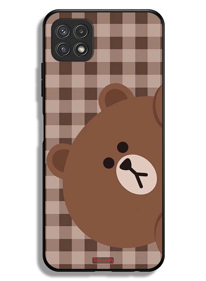 Tolwak Samsung Galaxy A22 5G Protective Case Cover Teddy Bear - Image 1