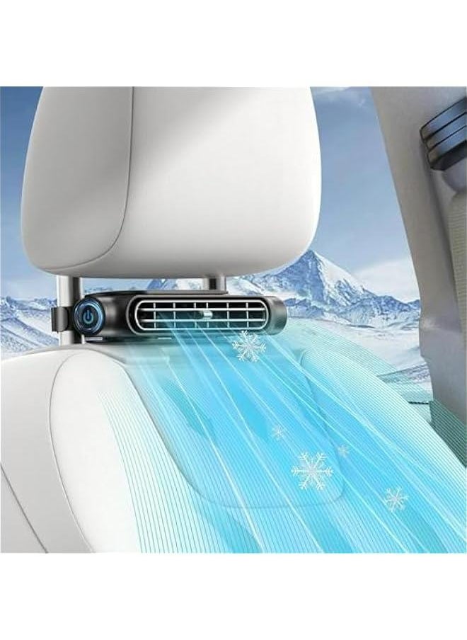 General Mini USB Car Fan with 3 Adjustable Wind Speeds for Driver and Passenger Seats - Portable Backseat Cooling Fan for Kids and Babies - Quiet Headrest Neck Fan Accessories for Vehicles  - Image 1