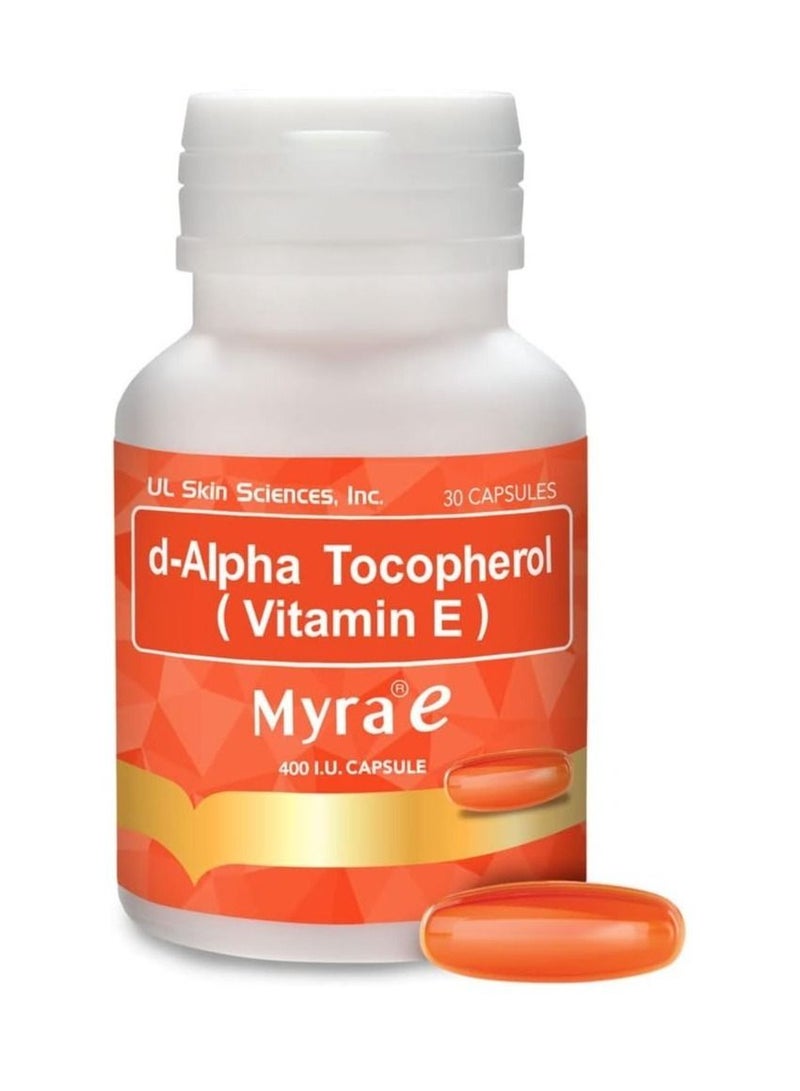 MYRAH Antioxidant Vitamin E and D-Alpha Tocopherols - 30 Capsules