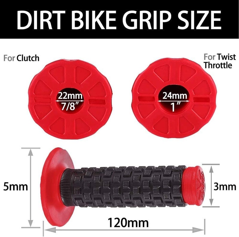 APPYU Motorcycle Grips 7/8" Dirt Bike Grip Pillow Top Grips Rubber Anti-Slip Universal Handlebar Racing Grip for Motocross ATV - Image 4