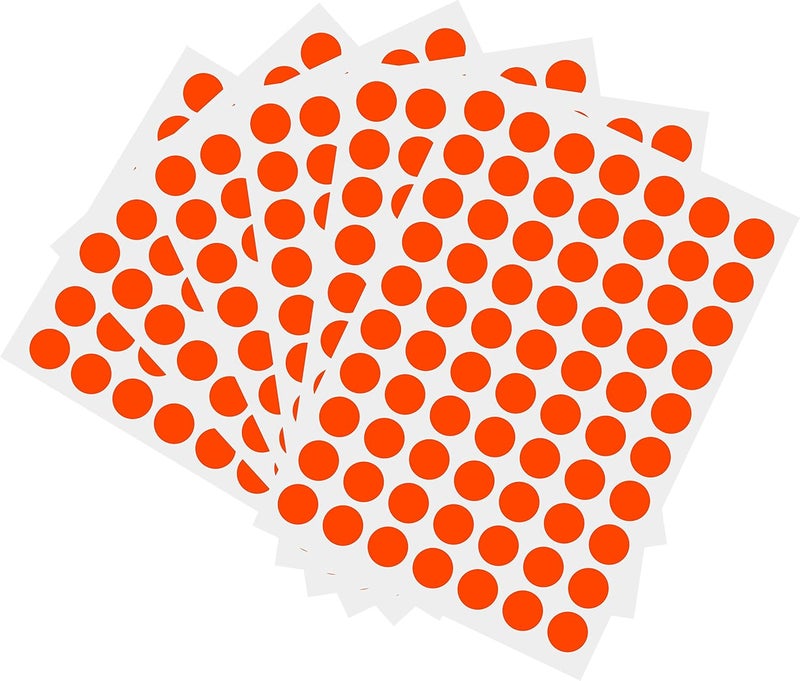 PARLAIM 1050 PCS 3/4 Inch Round Color-Code Dot Stickers, Color Coded Circle Stickers for Classroom, Office (Orange) - Image 1