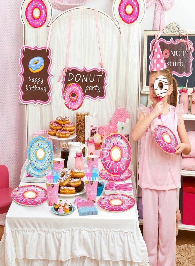 BQK 96 Pcs Donut Plates & Napkins - Birthday Party Decorations & Favors - Image 5